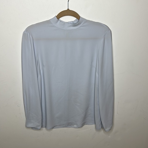 MM Lafleur The Sohee Top Long Sleeve Blouse Cloud Blue Size 6 - Picture 1 of 8